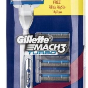 Gillette شفرات مع يد مجانيةMach3 تربو - 5 قطع