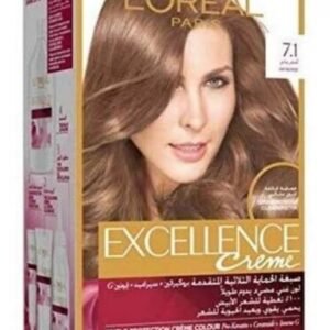 Paris Excellence Creme Hair Color - 7.1 Ash Blonde لوريال باريس صبغة الشعر الرائعة إكسيلانس كريم - 7.1 أشقر رمادي