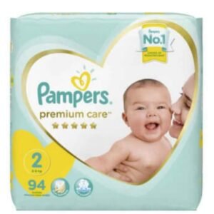 Premium Care Diapers, Size 2, 3-8 Kg , 94 Diapers-Pampers