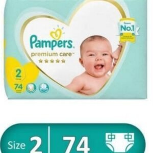 Premium Care Diapers, Size 2, Mini, 3-8 Kg - 74 Diapers-Pampers
