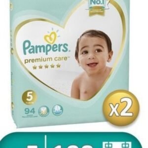 Premium Care Diapers - Size 5 - 2 Packs - 188 Pcs-Pampers