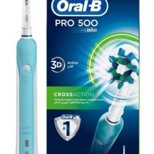 Oral-B Pro 500 Electric Toothbrushفرشاة أسنان كهربائية برو 500  أبيض/أزرق 8سنتيمتر