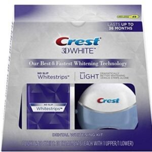 Crest 3D White Whitestrips with Light Teeth Whitening Kit, 10 Treatments