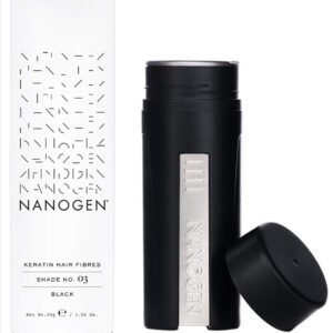 Keratin Hair Fibres, Black, 30 gm | Nanogen