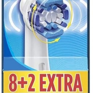 Genuine Original Oral-B Braun Precision Clean Replacement Rechargeable Toothbrush Heads (10 Count
