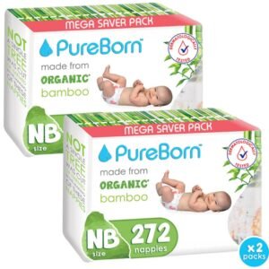 New Born Master Pack 0-4.5kg Nappy 136's x2 Bundle - Assorted -Pureborn