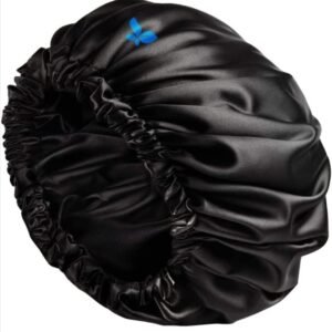 Bless Black Satin Bonnet