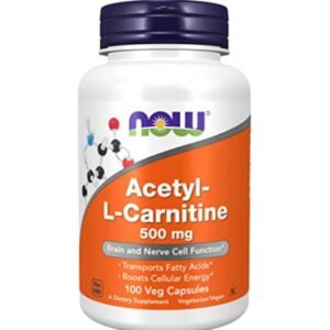 Acetyl-L-Carnitine 500 mg 100 Capsules-Now Foods