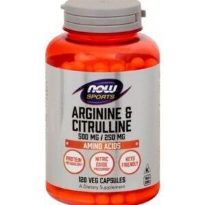 Arginine & Citrulline 120 Capsules-Now Foods