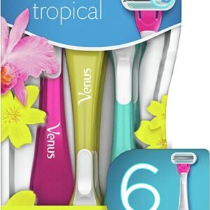 Gillette Venus Tropical Disposable Razors, 4 count + 2 Free