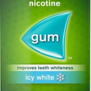 Nicorette Gum 2 mg Ice White, Nicotine Gum, Fast, Chewing Whitening Gum 1 Pack x 105 Pieces (Quit Smoking and Stop Smoking Aid