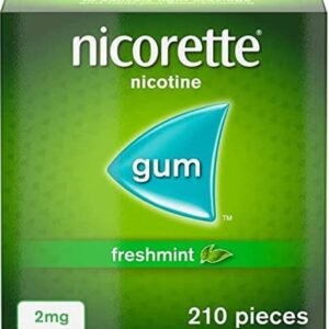 Nicorette Chewing Gum, 2 mg, 210 Nakorite Gum Concentrate 2 Mg Mint Flavor 210 Pcs