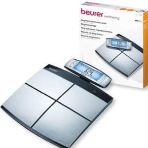 Beurer BF105 Body Analysis Bathroom Scale | Detailed full body analysis | Separate upper and lower body measurement | App compatible for full health monitoring | Hand-held remote display