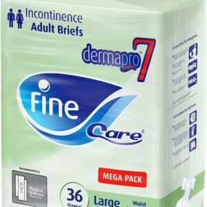 Fine Care Incontinence Unisex Briefs Mega Pack, Large, Waist (110 -156 cm), 36 Pieces