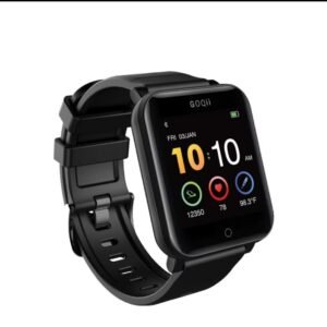 GOQii Smart Vital Fitness SpO2, body temperature and blood pressure smartwatch regular with 3 months personal Coaching, Black (Designed in California)