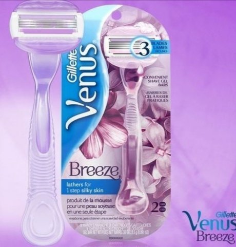Gillette ماكينة الحلاقة فينوس Breeze للنساء، عدد شفرات 2