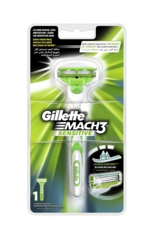 Gillette ماك 3 شفرات للبشرة الحساسة - 1 قطعة