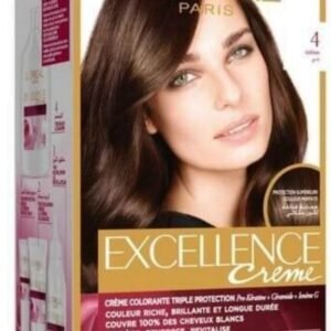LOreal Paris Excellence Hair Color - 4.0 Brown -لوريال باريس صبغة الشعر الرائعة إكسيلانس كريم - 4 بني
