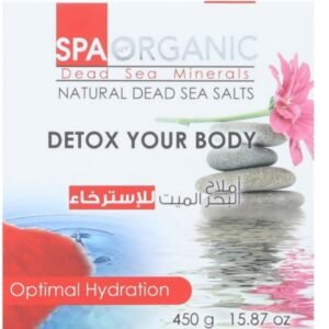 املاح البحر الميت الطبيعية للاسترخاء ديتوكس يور بودي من سبا اورجانيك - 450 جم