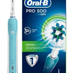 Oral-B Pro 500 Electric Toothbrushفرشاة أسنان كهربائية برو 500  أبيض/أزرق 8سنتيمتر