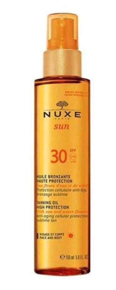زيت تسمير بمعامل وقاية SPF30 شفاف 150مل