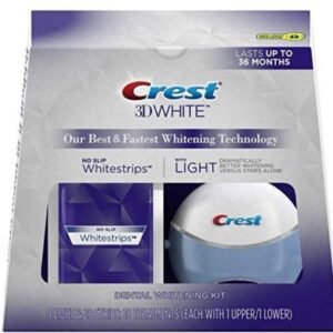 Crest 3D White Whitestrips with Light Teeth Whitening Kit, 10 Treatments