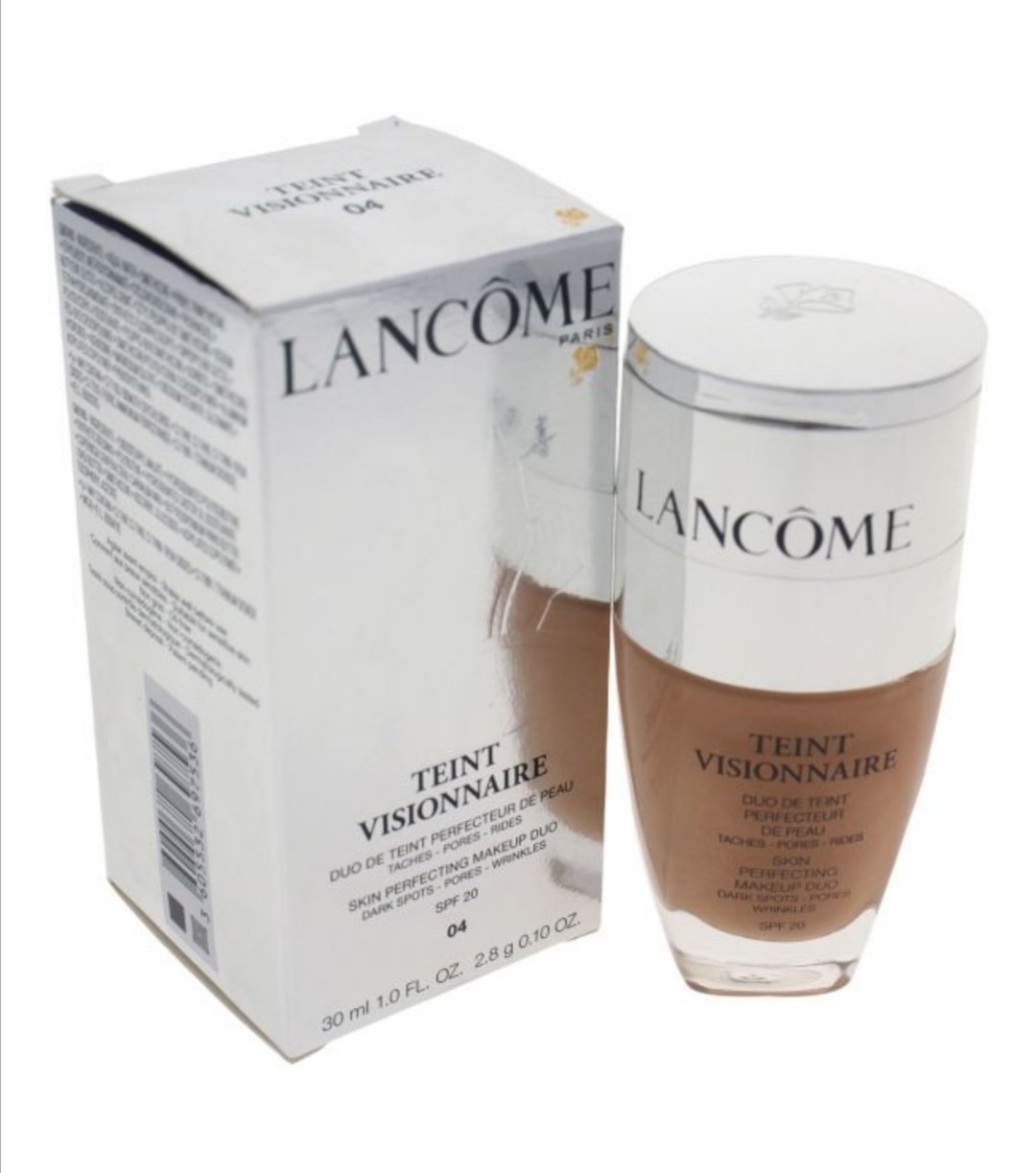 Lancome Teint Visionnaire Skin Perfecting Makeup Duo 04 Beige Nature for Women - 1.1 oz