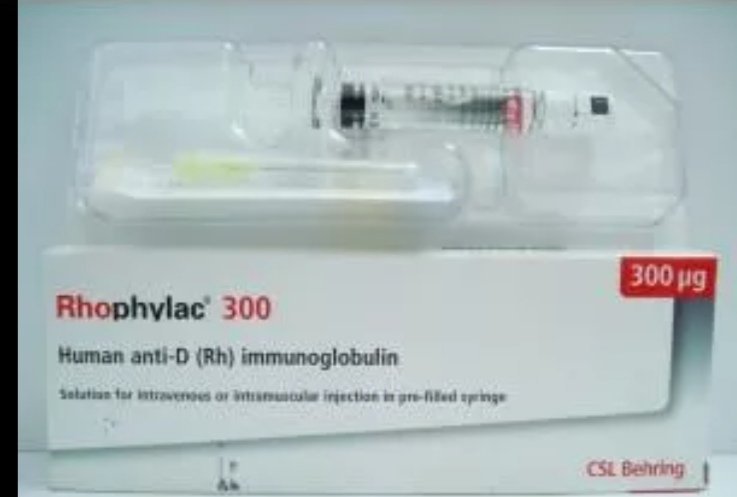 ANTI - RH (RHOPHYLAC) 300 MCG 2 ML SYRINGE