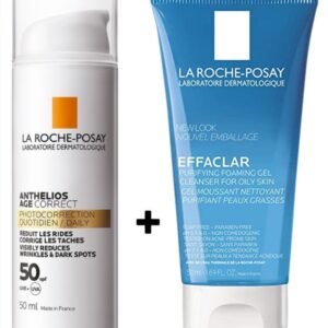 Anthelios Age Correct SPF 50+, 50 ml & La Roche Posay Effaclar Cleansing Gel, 50 ml