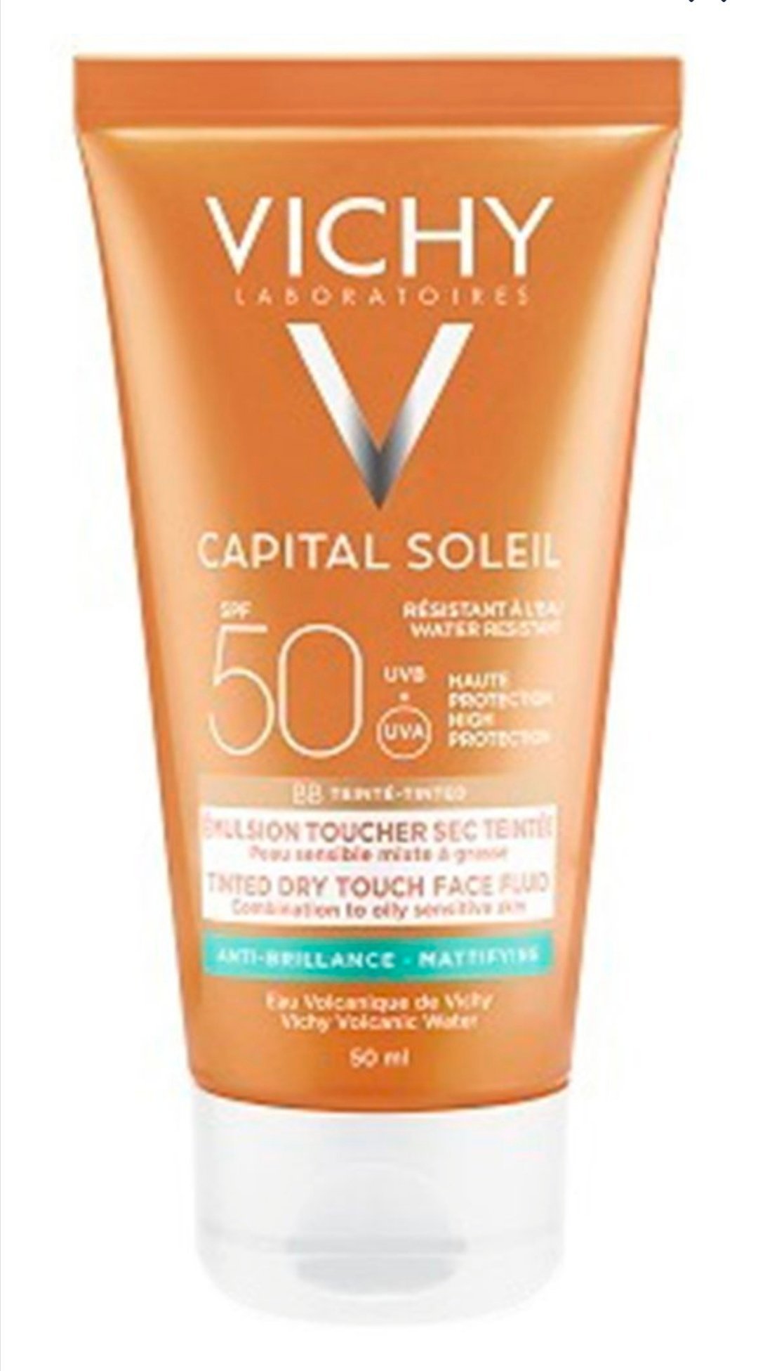 Capital Soleil Sun Screen BB Tinted Dry Touch Face Fluid, SPF 50+, 50 ml