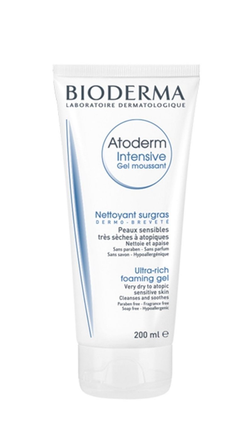 Atoderm Intensive Gel Moussant, Foaming Gel for Dry and Sensitive Skin, 200 ml