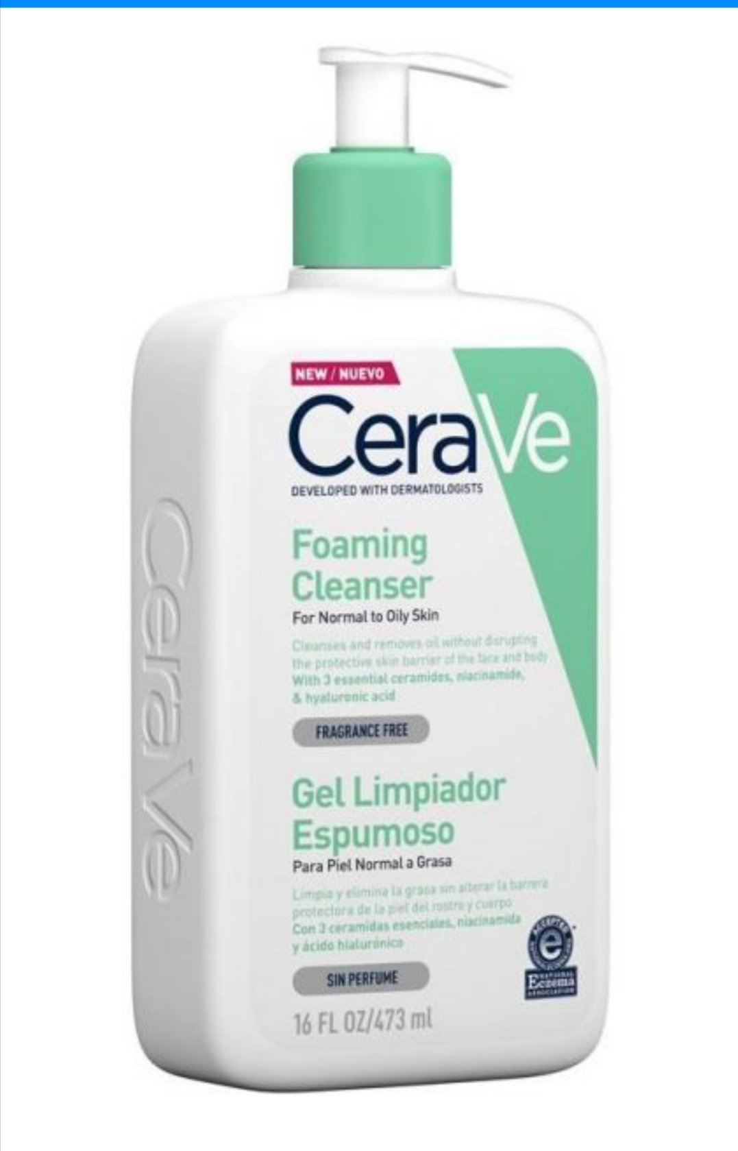Foaming cleanser face and body for normal to oily skin 473ml_CeraVe