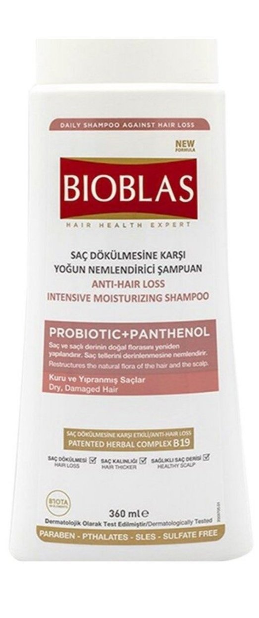 Anti Hair Loss Shampoo Sulphate Free with Probiotic + Panthenol, 360 ml_Bioblas