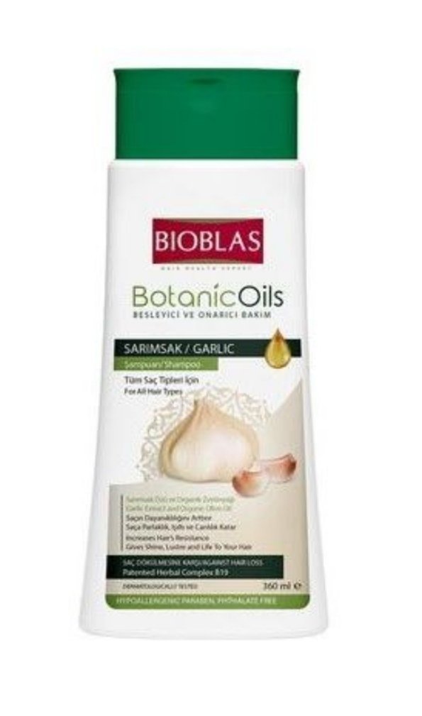 Anti-Hair Loss Botanic Oils Garlic Shampoo, 360 ml_Bioblas