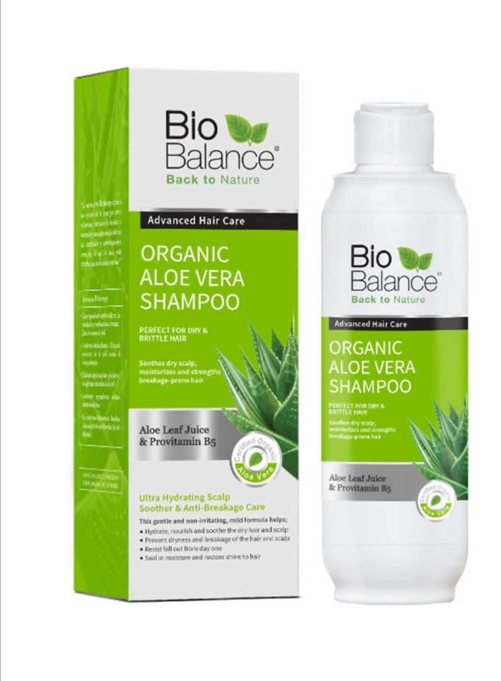 Organic Aloe Vera shampoo Sulfate Free, 180 ml*Bio Balance