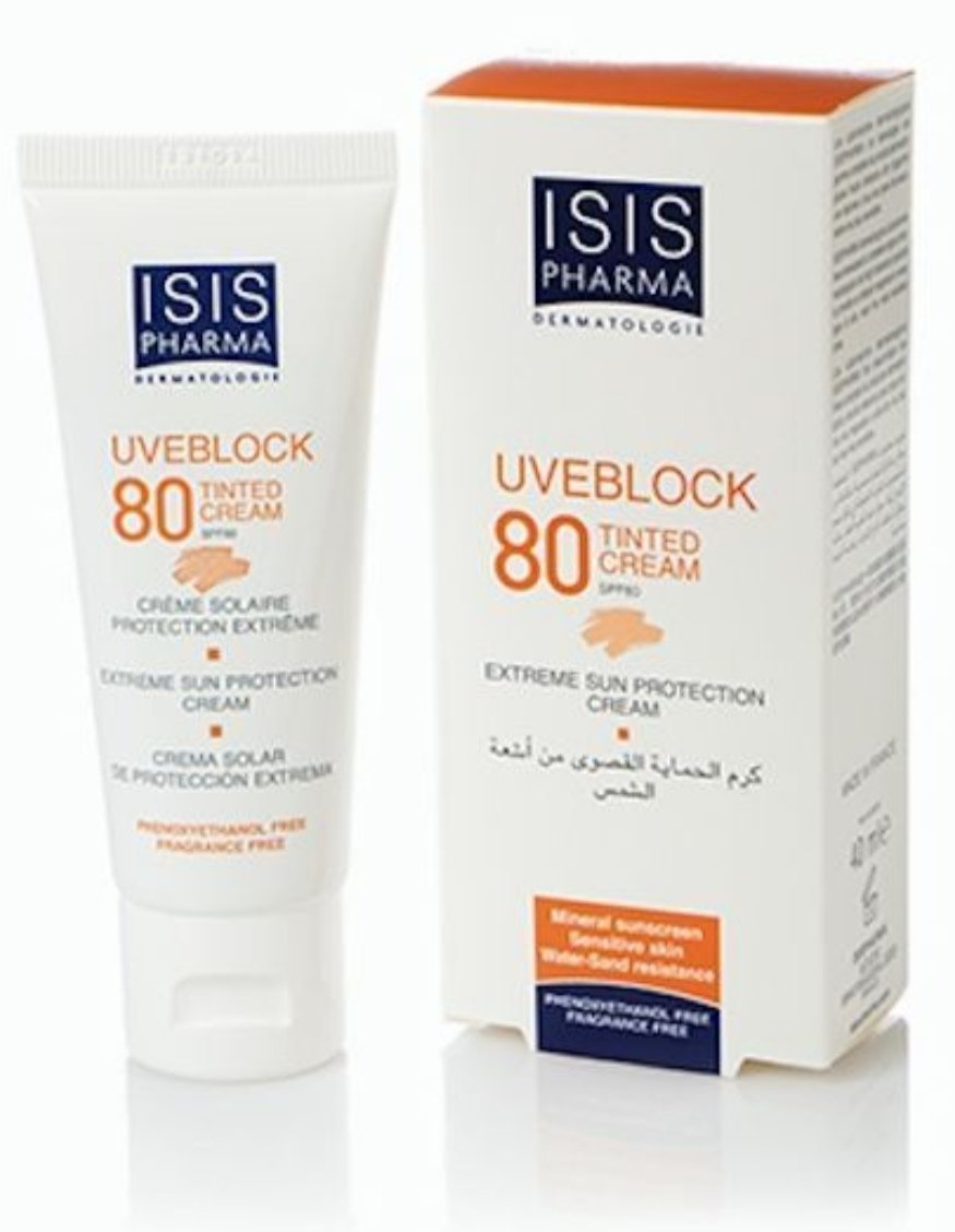 UVE Block, Tinted Cream, SPF 80, 40 ml*Isis Pharma