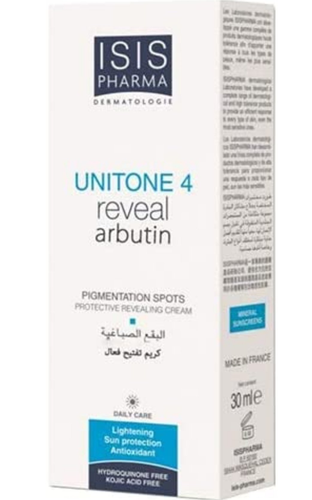 Unitone 4, Arbutin Depigmenting Cream, 30 ml**Isis Pharma