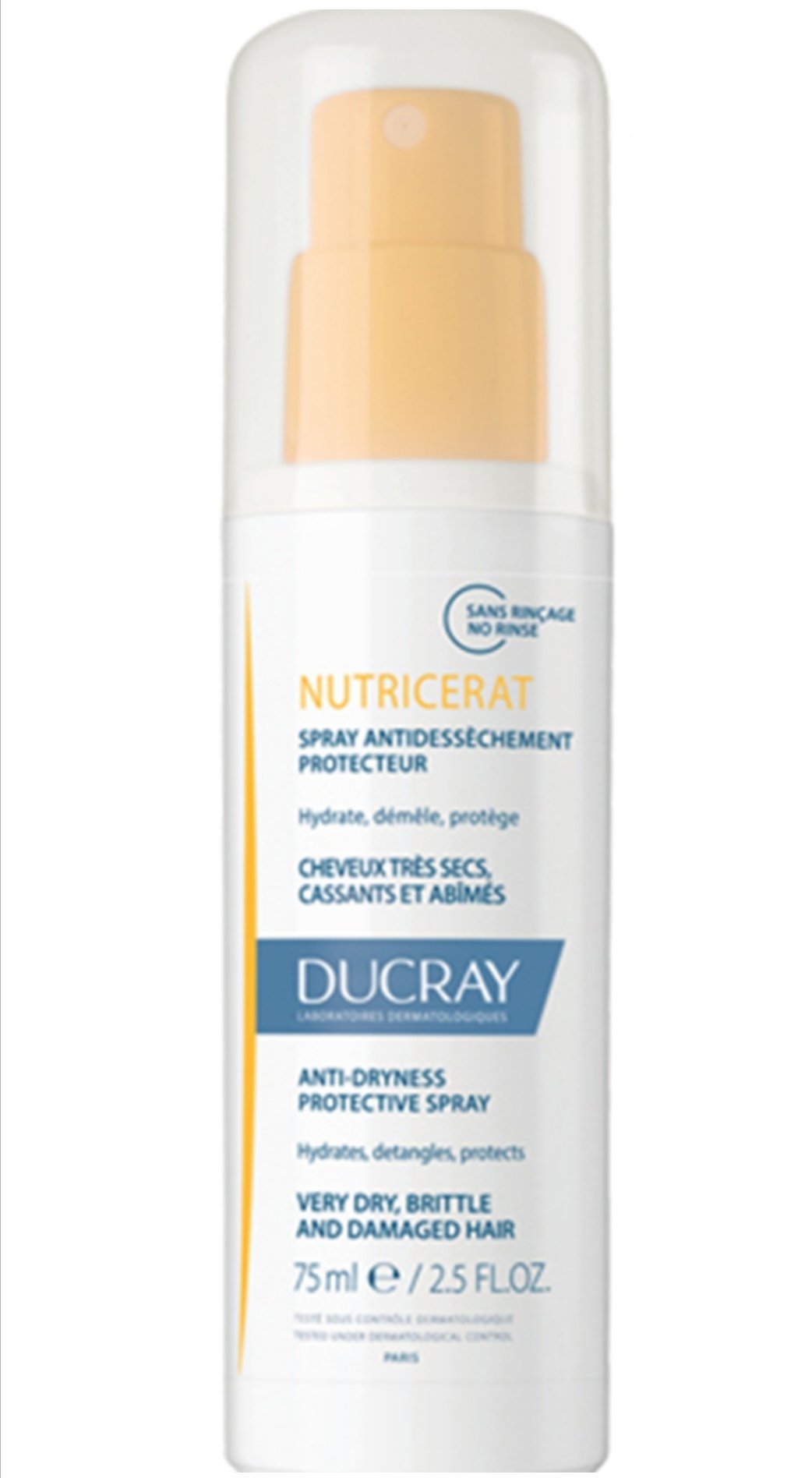 Nutricerat Nourishing Anti Dryness Spray for Damaged Hair, 75 ml|Ducray