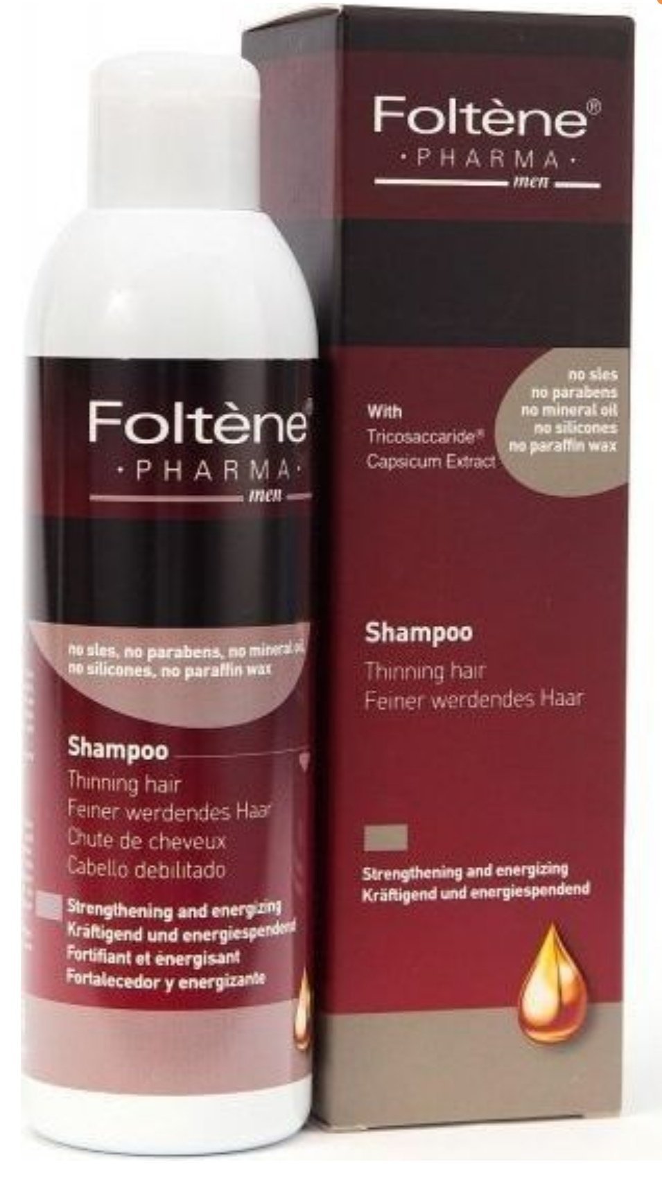 Thinning Hair Shampoo for Men, 200 ml | Foltene