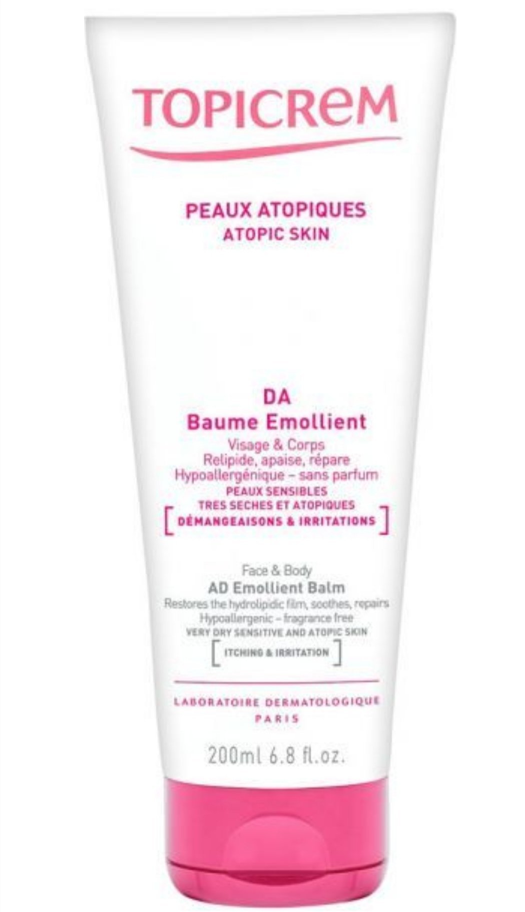 DA Emollient Balm for Face & Body, 200 ml | Topicrem