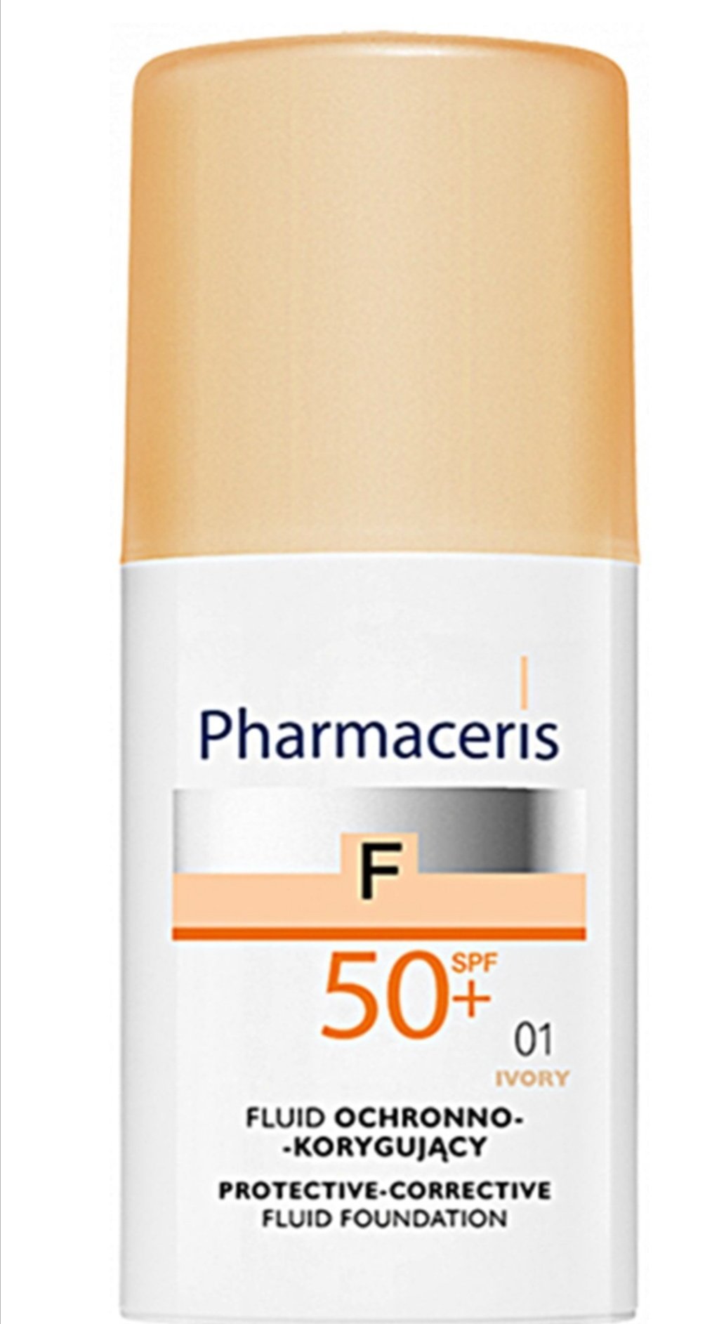 F-Fluid Foundation, SPF 50+, 01 Ivory, 30 ml | Pharmaceris