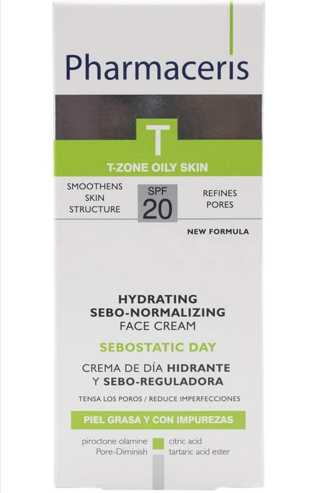 T SEBOSTATIC DAY hydrating sebum normalizing face cream SPF 20 (50 ml) | Pharmaceris