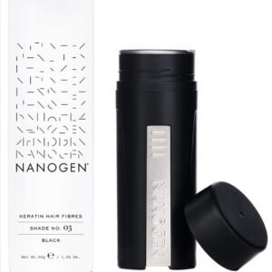 Keratin Hair Fibres, Black, 30 gm | Nanogen
