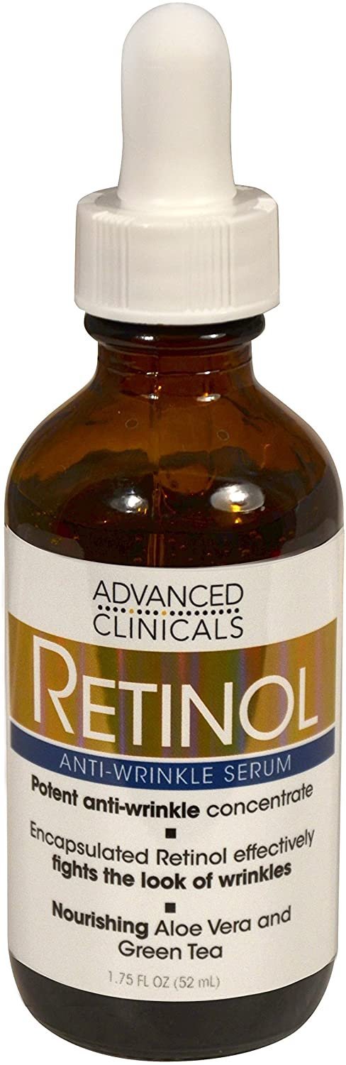 Professional Strength Retinol Serum. Anti-aging, Wrinkle Reducing, 1.75 Fl Oz Advanced Clinicals