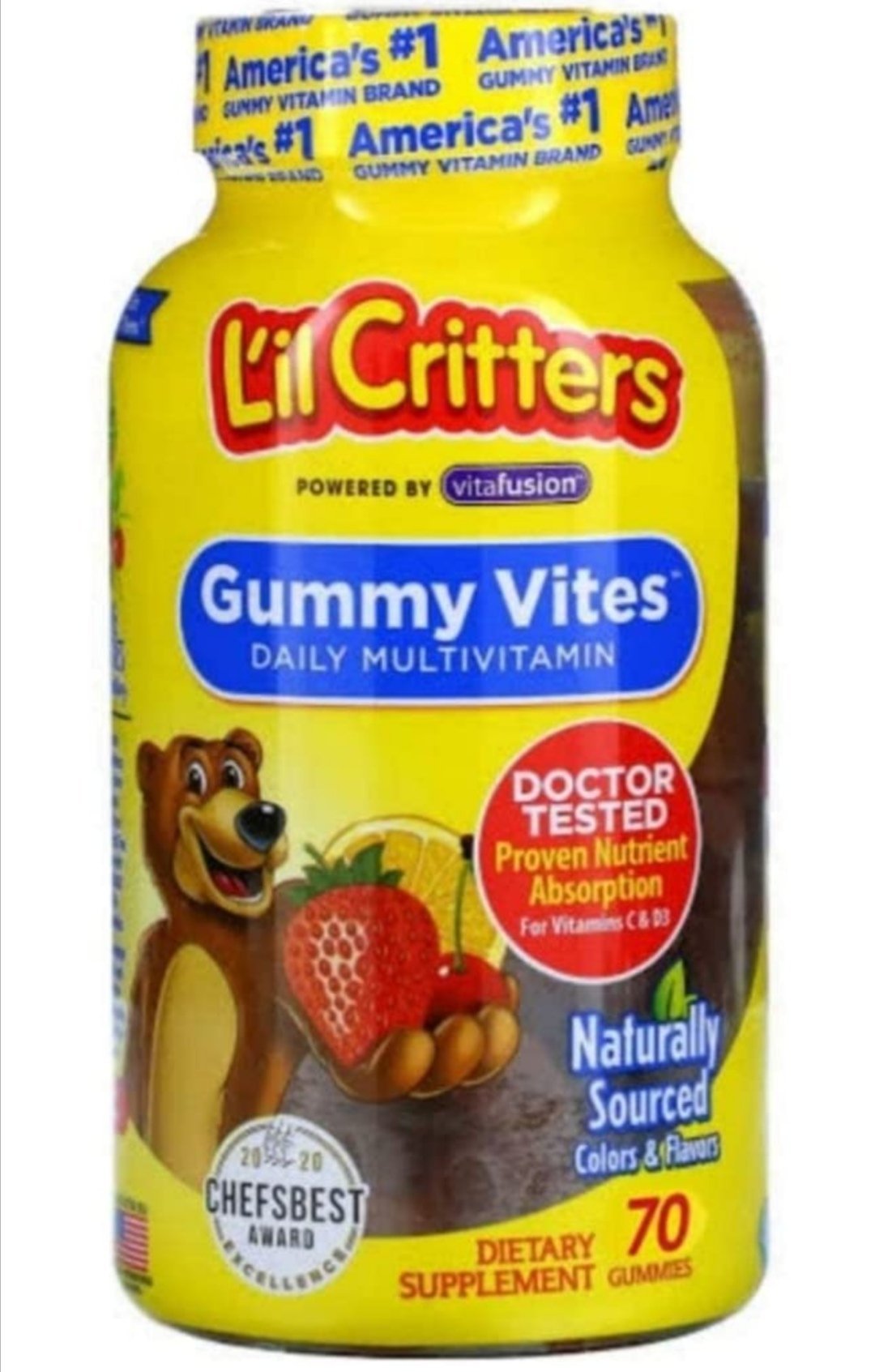 Gummy Vites Multi Vitamin & Mineral Formula, 70 Gummies |Lil CrittersLil Critters