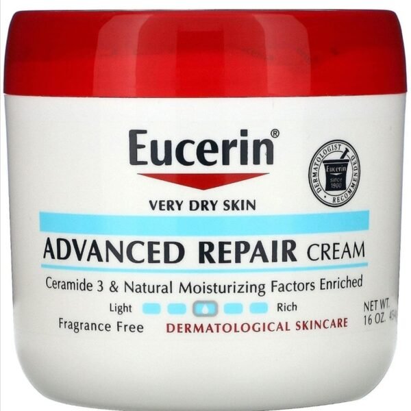 Advanced Repair Cream, Fragrance Free, 16 oz - 454 g | Eucerin