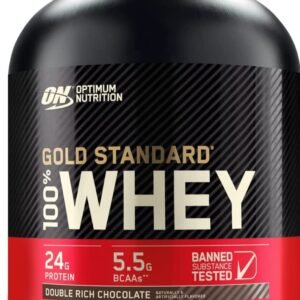 Gold Standard 100% Whey Protein Primary Source Isolate - Double Rich Chocolate, 5 lbs, 74 Servings_ Optimum Nutrition (ON)