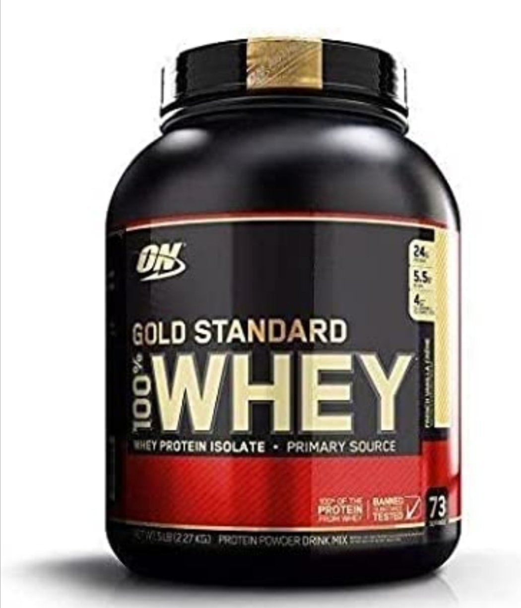 Whey Protein Supplement, Gold Standard Vanilla (2.27kg) _optium nutration