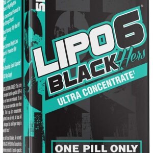 Lipo-6 Black Hers Ultra Concentrate | Weight Loss Pills for Women | Fat Burner, Appetite Suppressant, Metabolism Booster for Weight Loss + Hair, Skin, & Nails Support | 60 Diet Pills