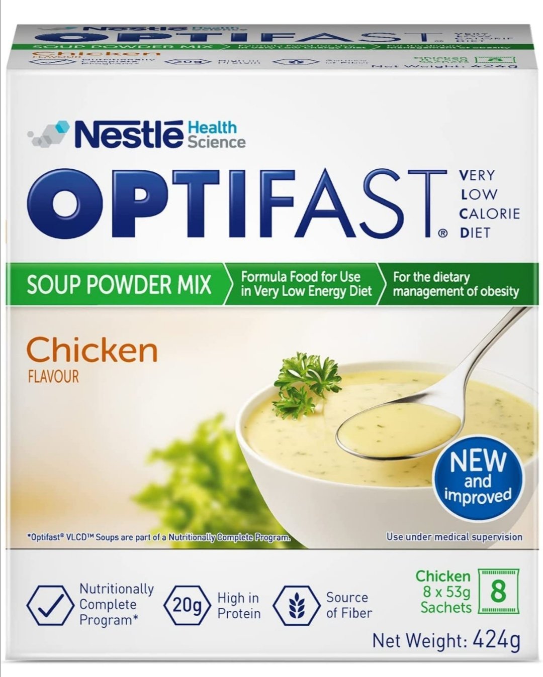 Very Low Calorie Diet Soup Chicken Flavor, 424 gm _Nestle Optifast